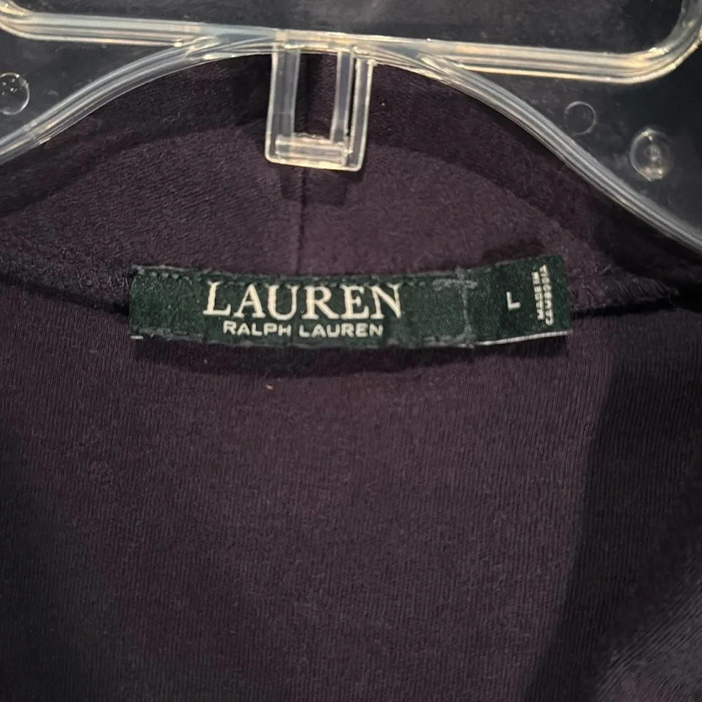 Lauren Ralph Lauren Navy blue Sleep Shirt with Logo and Pockets Sz Large - Picture 3 of 4
